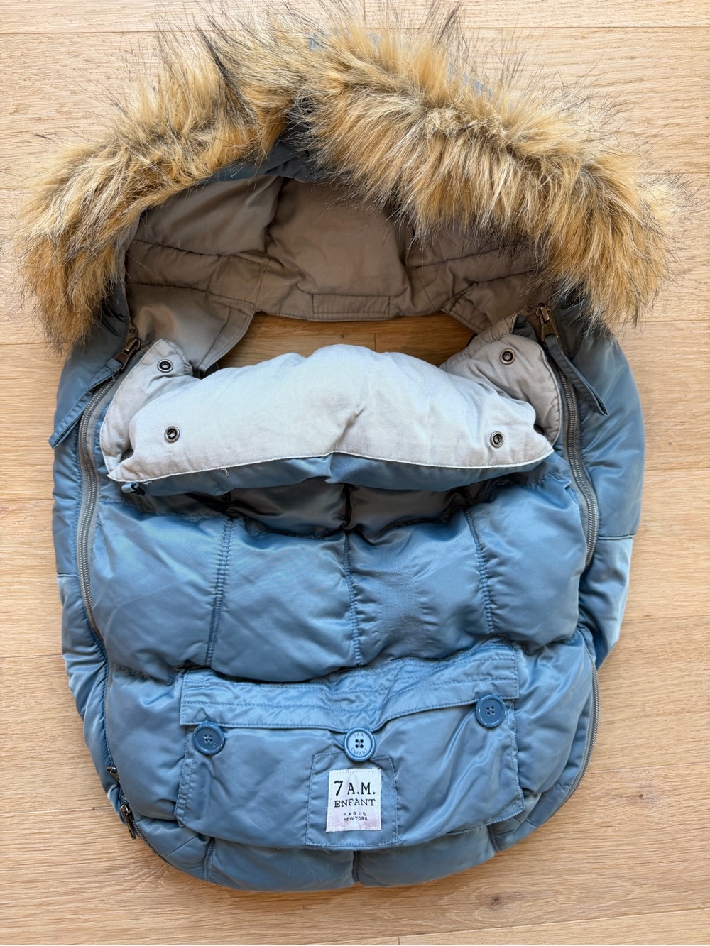 7 A.M. Enfant Le Sac Igloo LS500 Small 0-6M Winter Footmuff Blue